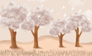 Children's soft savannah wallpaper