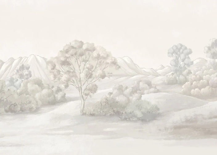 Papier peint paysage poétique sépia, XXL, tendance