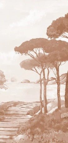 Wallpaper stroll in the calanques terracotta