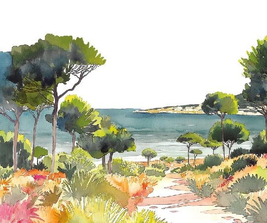 Panoramic summer air wallpaper