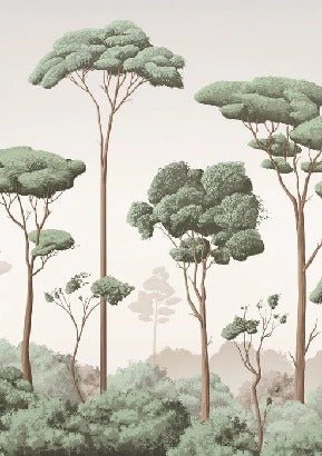 Pine forest breeze wallpaper