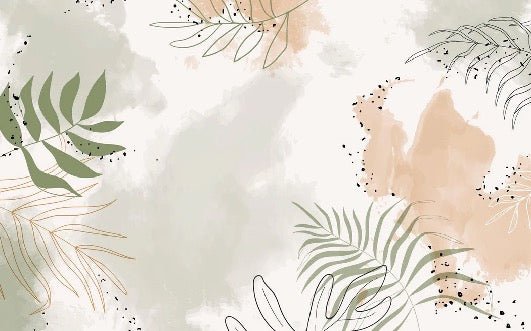 Panoramic vegetal watercolor wallpaper