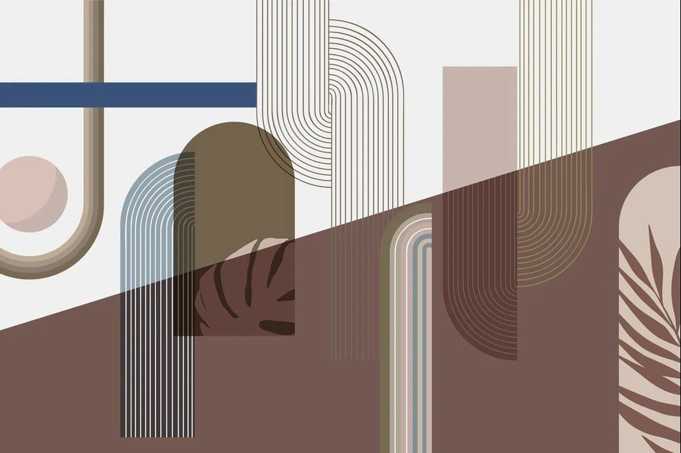 Art deco mocha wallpaper