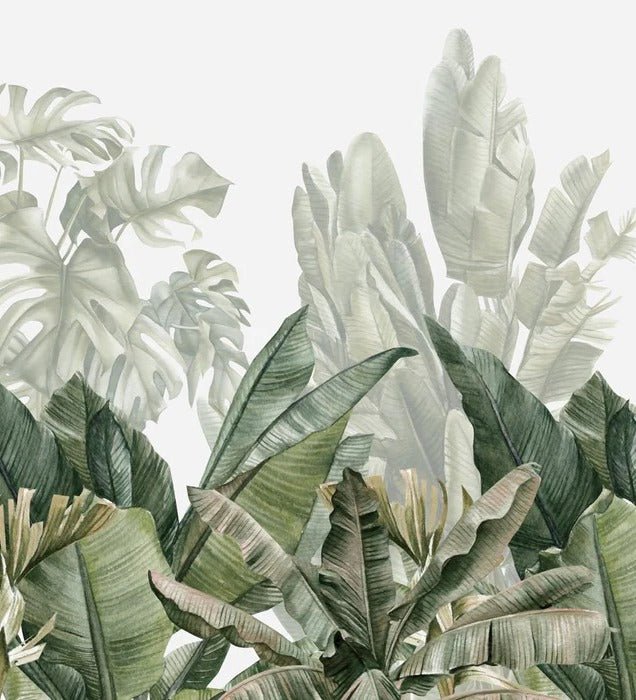 Panoramic green banana wallpaper