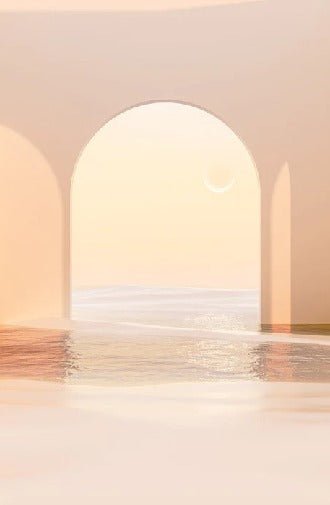 Panoramic sunset arch design wallpaper