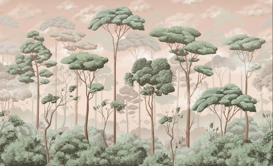 Jasmine voluptuous pine forest panoramic wallpaper