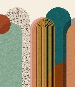 Art pop deco graphic trend wallpaper