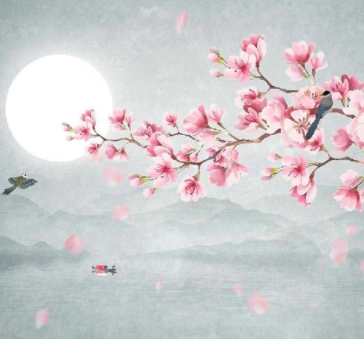 Poetic cherry blossom wallpaper