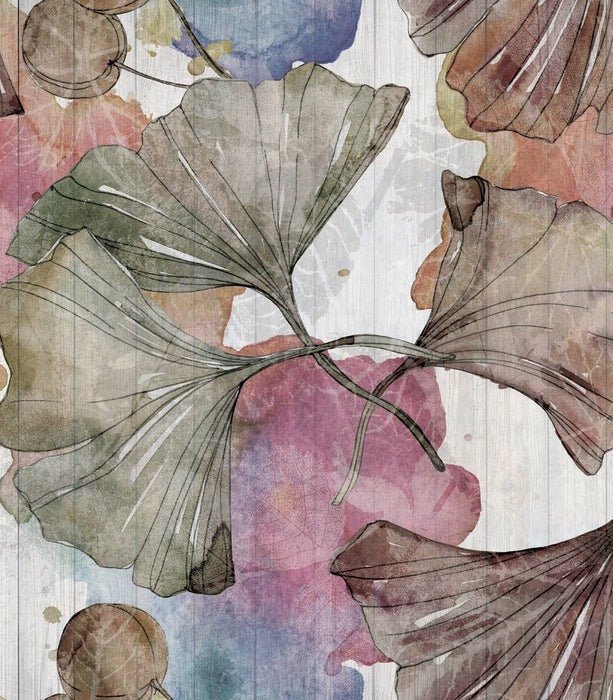 Bathroom wallpaper ginkgo Japan Zen