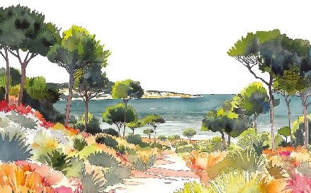 Summer air panoramic wallpaper