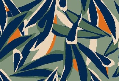 Panoramic plant sketch wallpaper
