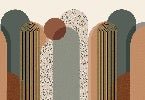 Trendy graphic Art Deco wallpaper