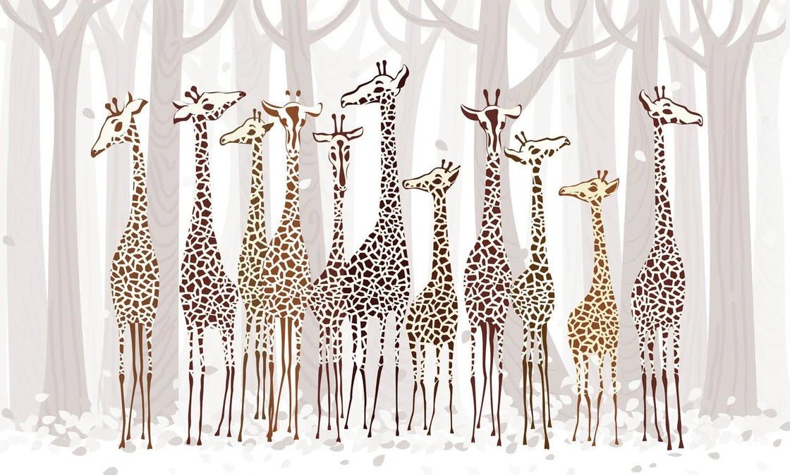 Elegant Giraffes Wallpaper