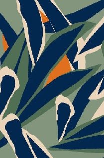 Panoramic plant sketch wallpaper