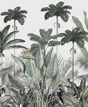 Panoramic jungle tree wallpaper