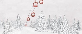 Red gondola mountain wallpaper