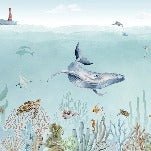 Panoramic sea life wallpaper