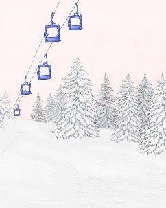 Cornflower gondola wallpaper