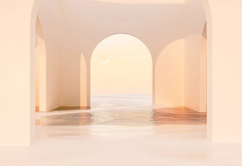 Panoramic sunset arch design wallpaper