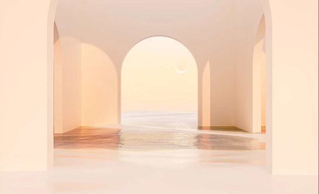 Panoramic sunset arch design wallpaper