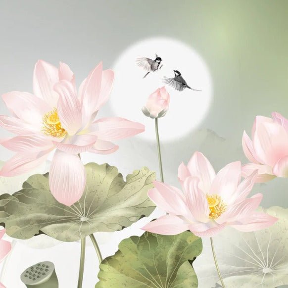 Romantic floral orchid wallpaper