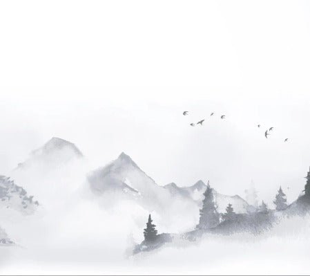 Papier peint zen paysage minimaliste, XXL, tendance