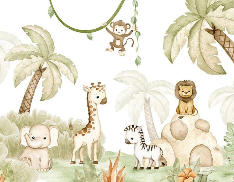 Soft savannah animal wallpaper