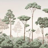 Pine forest breeze wallpaper