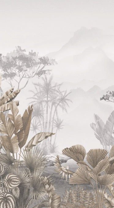 Tropical sepia wallpaper