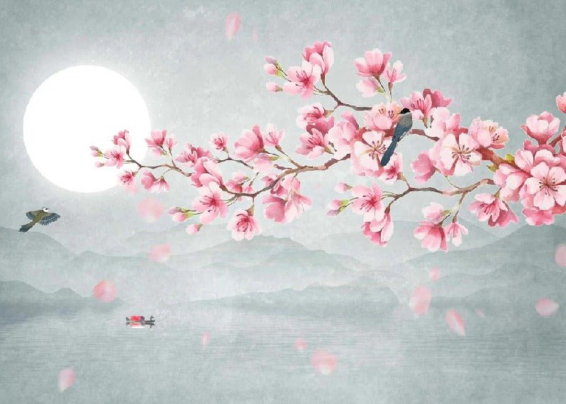 Poetic cherry blossom wallpaper