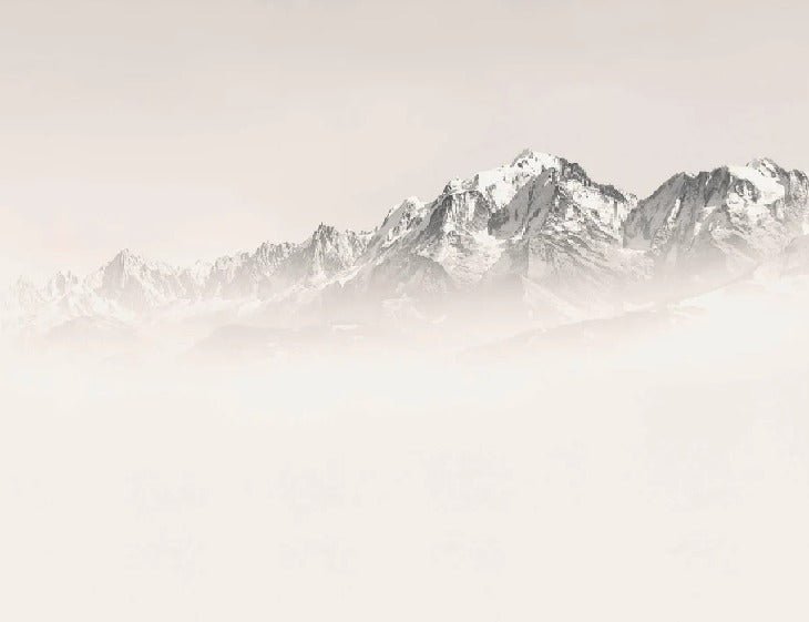 Mont Blanc in sepia mist wallpaper