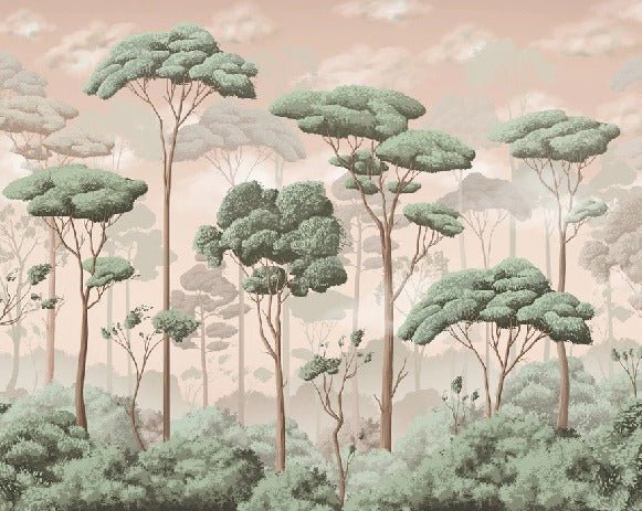 Jasmine voluptuous pine forest panoramic wallpaper