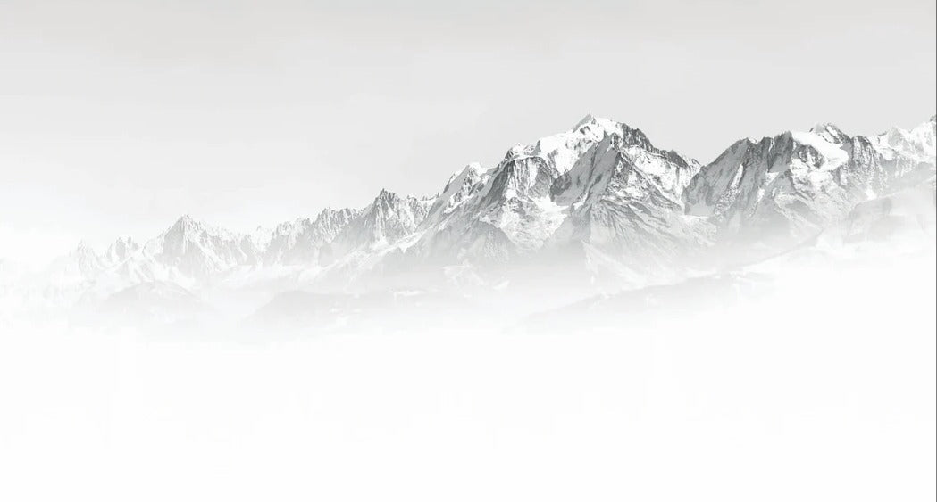 Mont Blanc in the mist black and white wallpaper