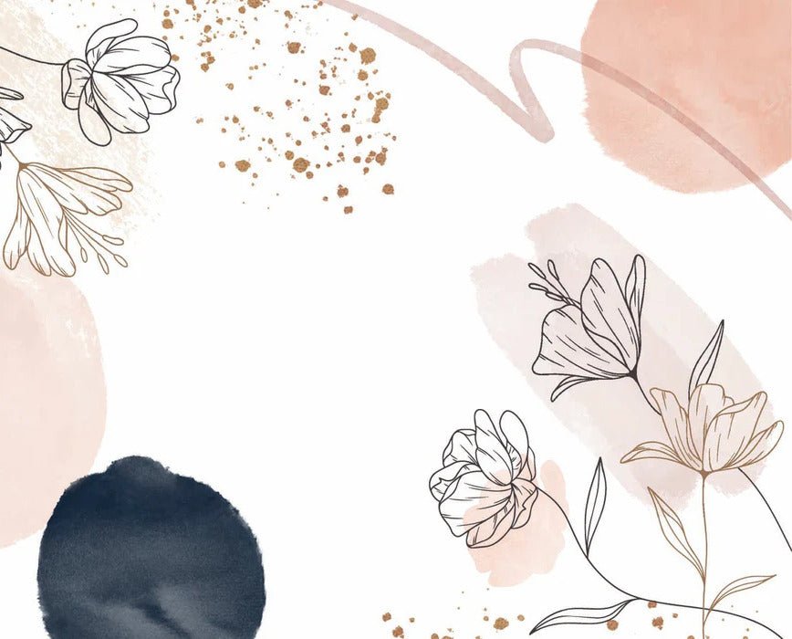 Shapes and flowers wallpaper