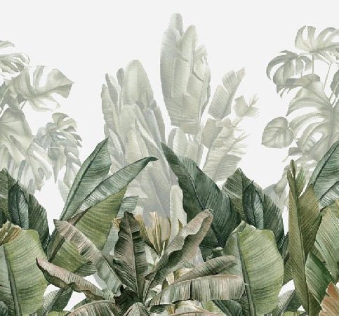 Panoramic green banana wallpaper