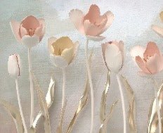 3D Tulips panoramic wallpaper