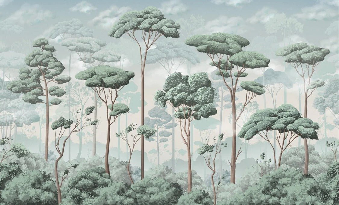 Voluptuous pinewood panoramic wallpaper