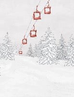 Red gondola mountain wallpaper