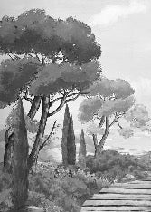 Wallpaper stroll in the calanques black and white