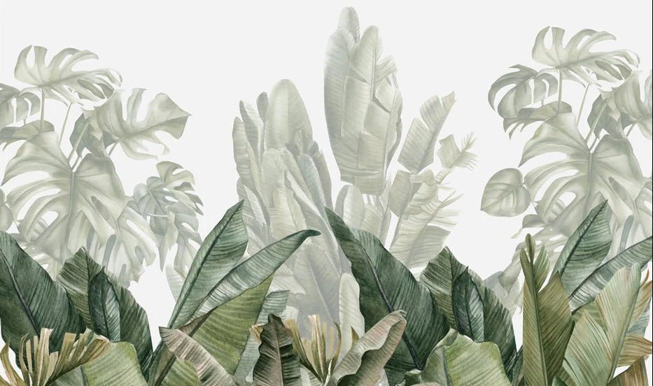 Panoramic green banana wallpaper