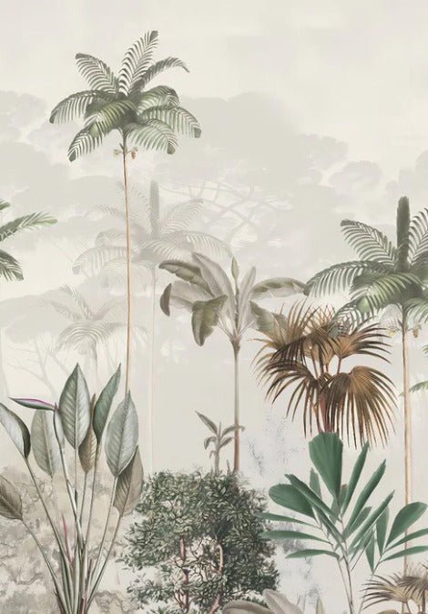 Green jungle eden panoramic wallpaper