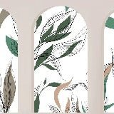 Architectural flora wallpaper