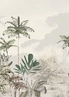 Green jungle eden panoramic wallpaper