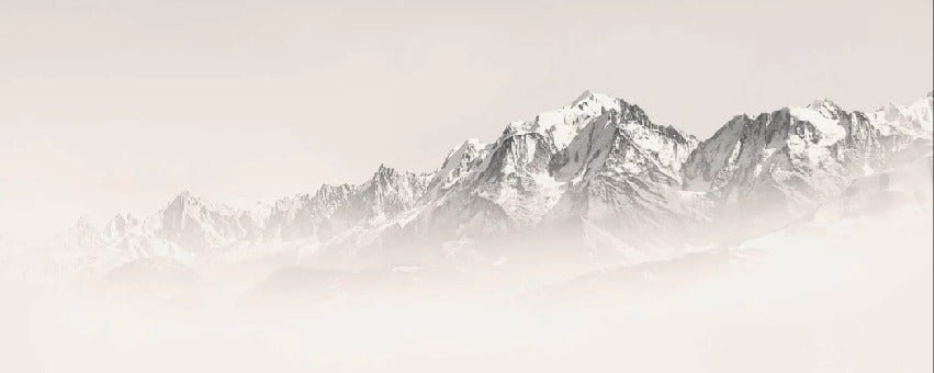 Mont Blanc in sepia mist wallpaper