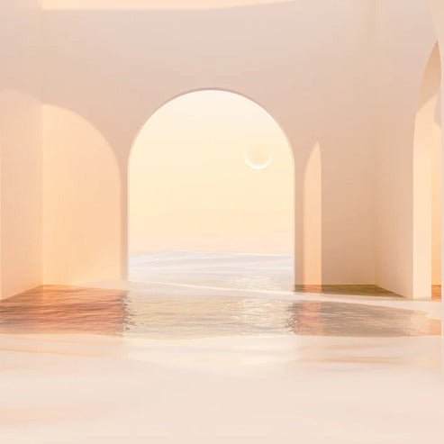 Panoramic sunset arch design wallpaper