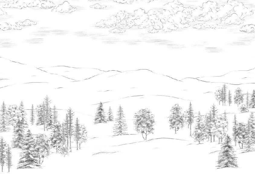 Cimes sketch mountain wallpaper