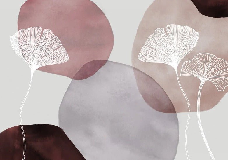 Papier peint panoramique abstrait pourpre, XXL, tendance