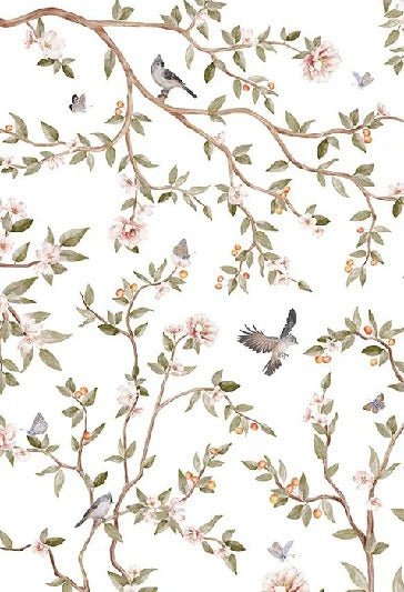 Bird wallpaper for children's bedrooms