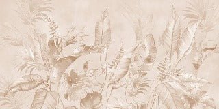 Elegant powdered jungle wallpaper