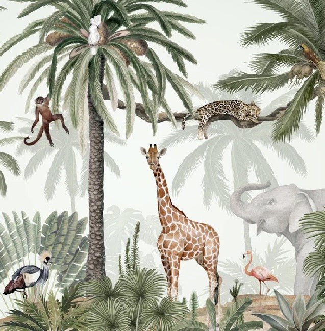 Children's wallpaper peaceful jungle